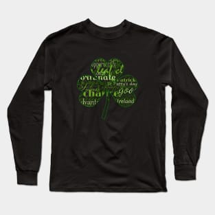 Irelands St patricks day three leaf shamrock Long Sleeve T-Shirt